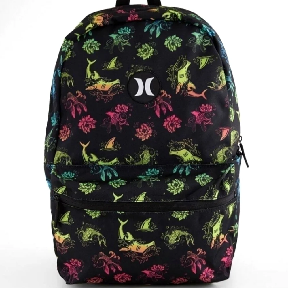 NEW! HURLEY Unisex Aerial Essentials Shark School Beach Backpack.